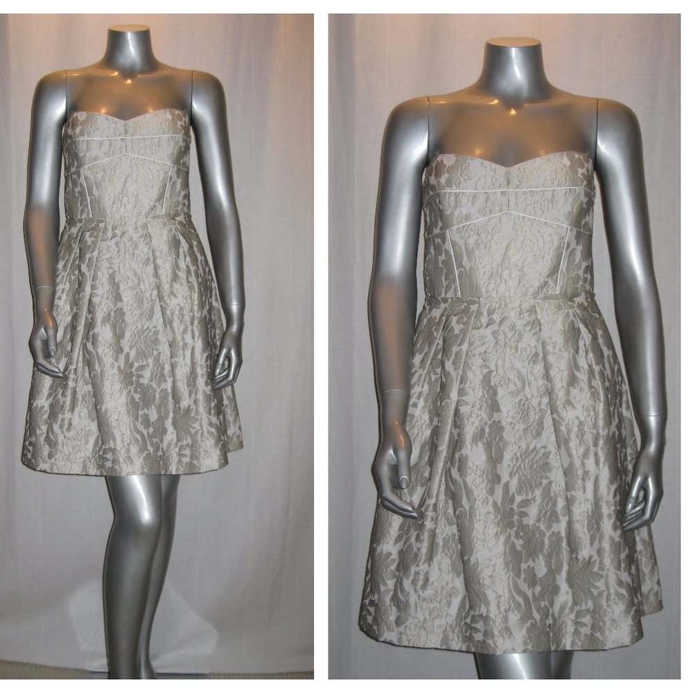 CYNTHIA STEFFE Sand/Ivory Floral Mini Dress